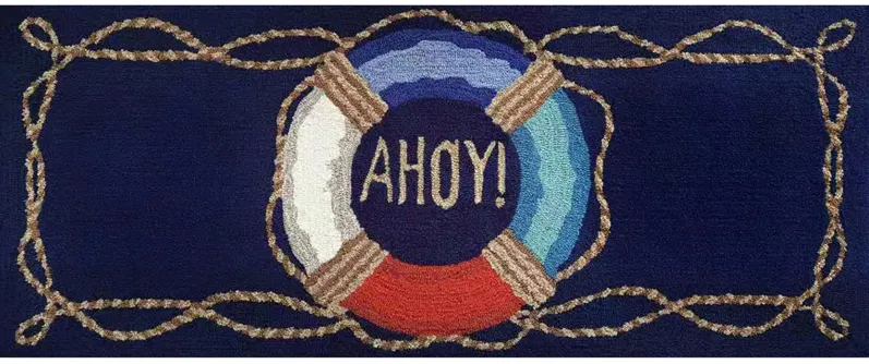 Liora Manne Ahoy Front Porch Rug in Navy by Trans-Ocean Import Co Inc