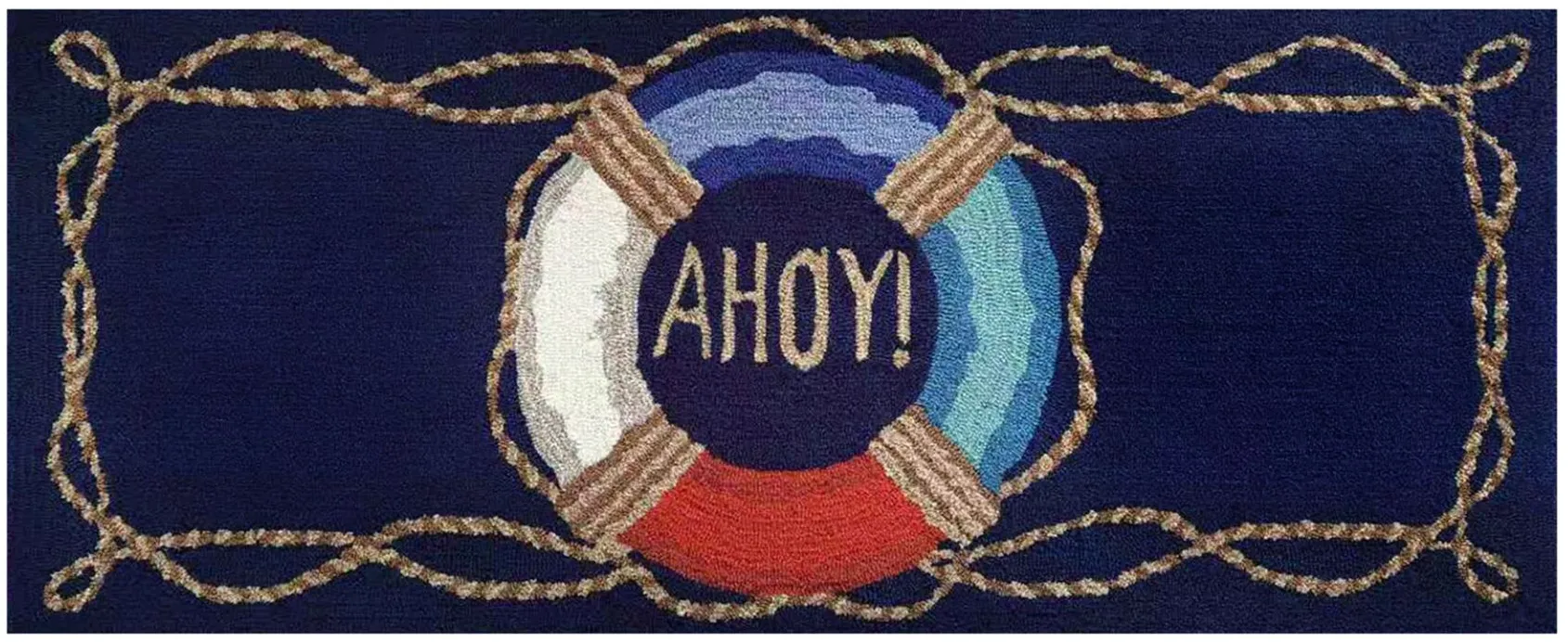 Liora Manne Ahoy Front Porch Rug in Navy by Trans-Ocean Import Co Inc