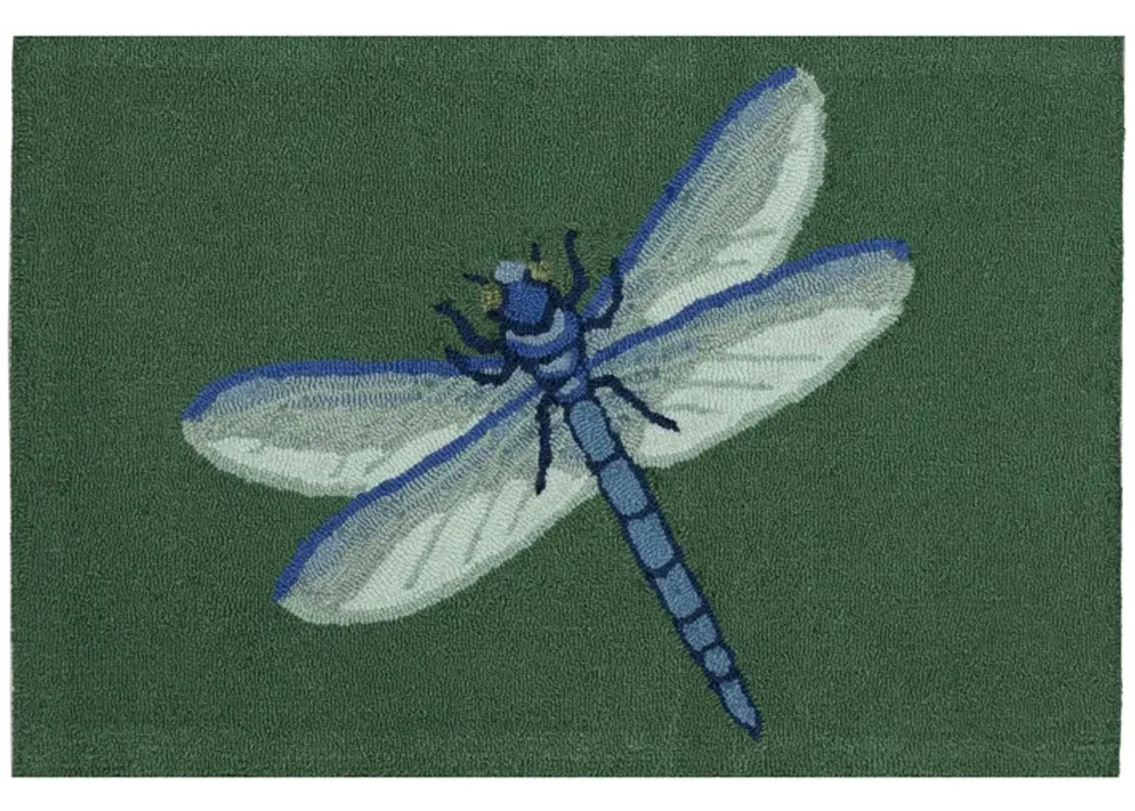 Liora Manne Garden Dragonfly Front Porch Rug in Green by Trans-Ocean Import Co Inc