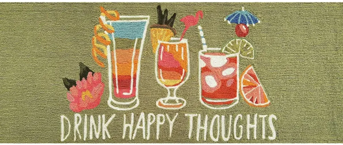 Liora Manne Happy Drinks Front Porch Rug in Green by Trans-Ocean Import Co Inc