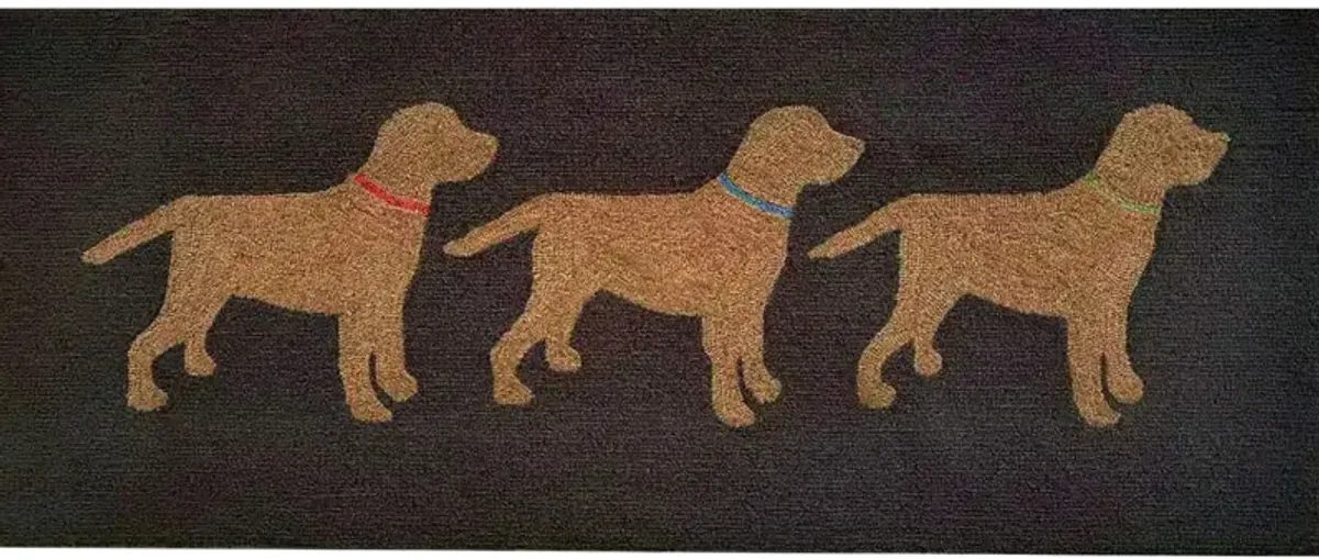 Liora Manne Yellow Labs Front Porch Rug in Charcoal by Trans-Ocean Import Co Inc