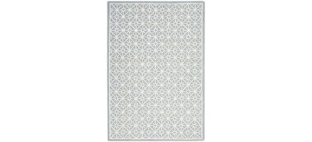 Nicole Curtis Caerthe Area Rug in Light Blue by Nourison