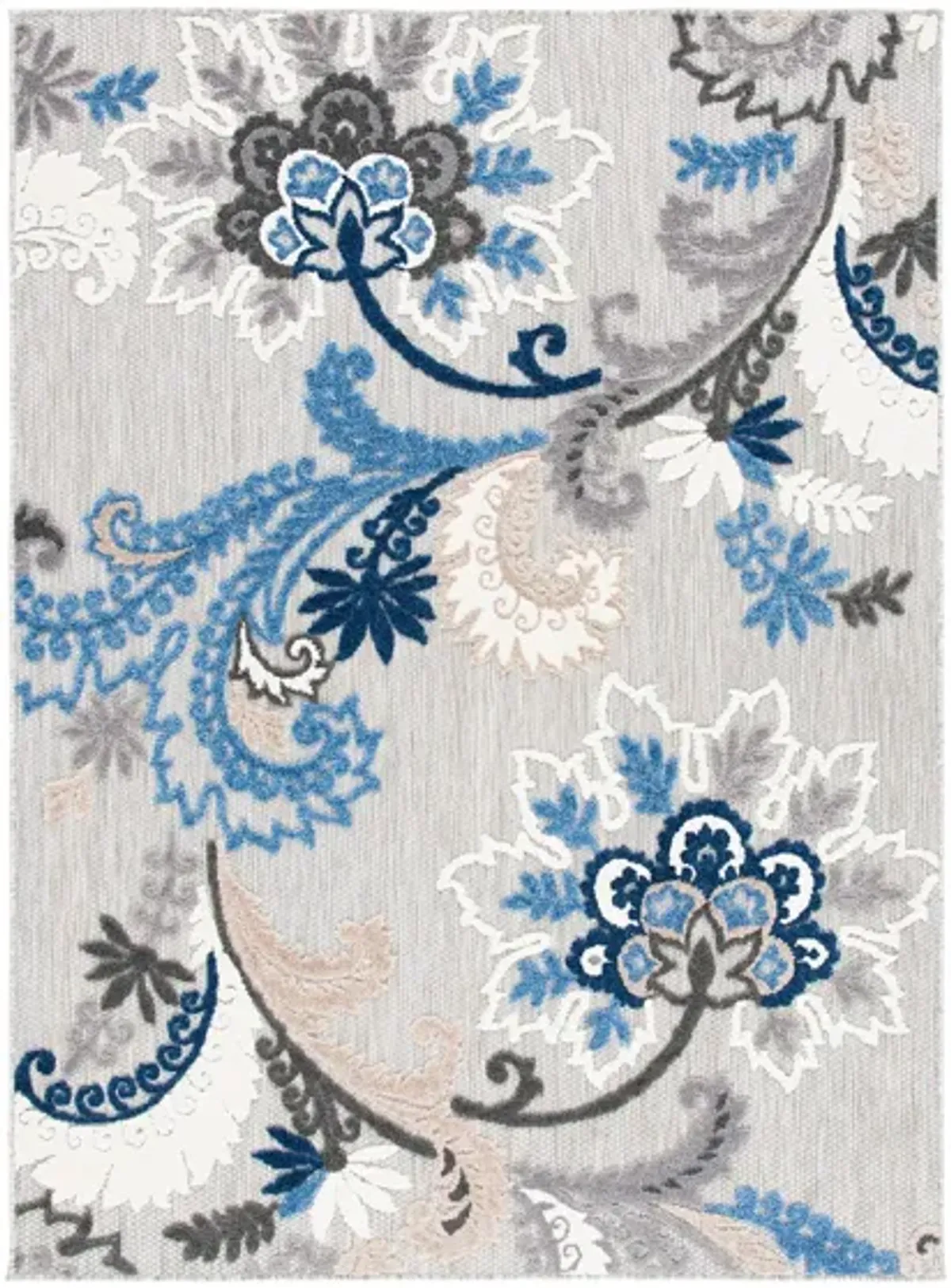 Cabana I Area Rug in Gray & Blue by Safavieh