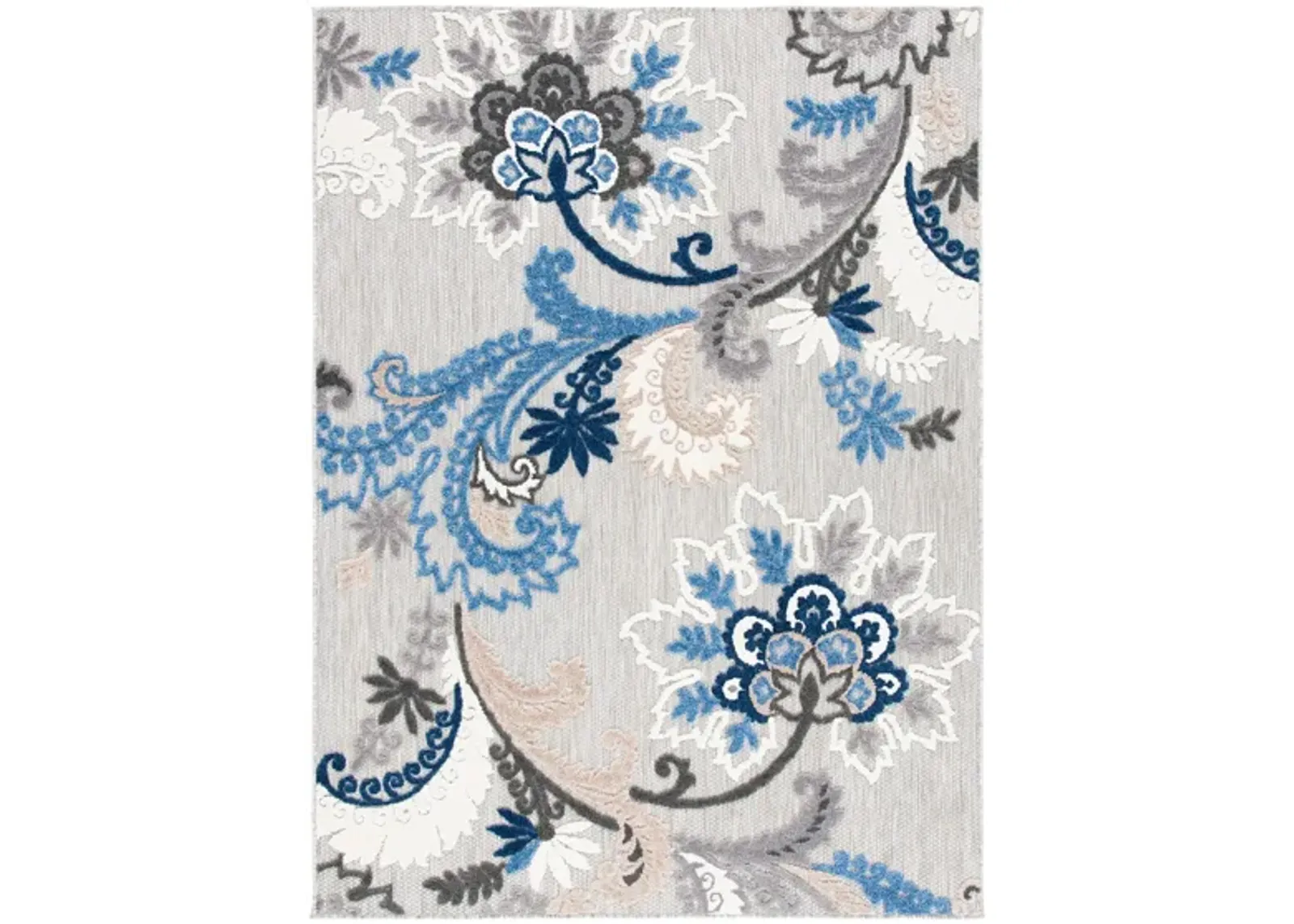 Cabana I Area Rug in Gray & Blue by Safavieh