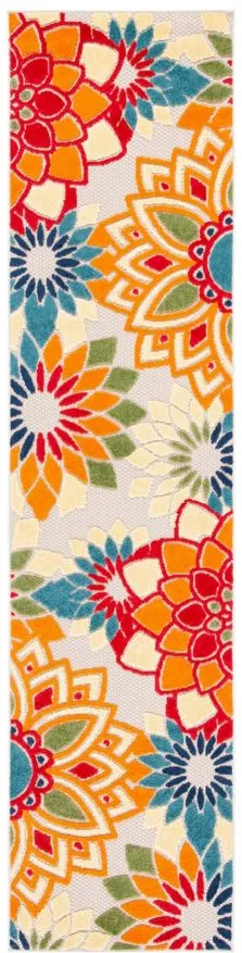 Cabana Runner Rug in Ivory & Orange by Safavieh