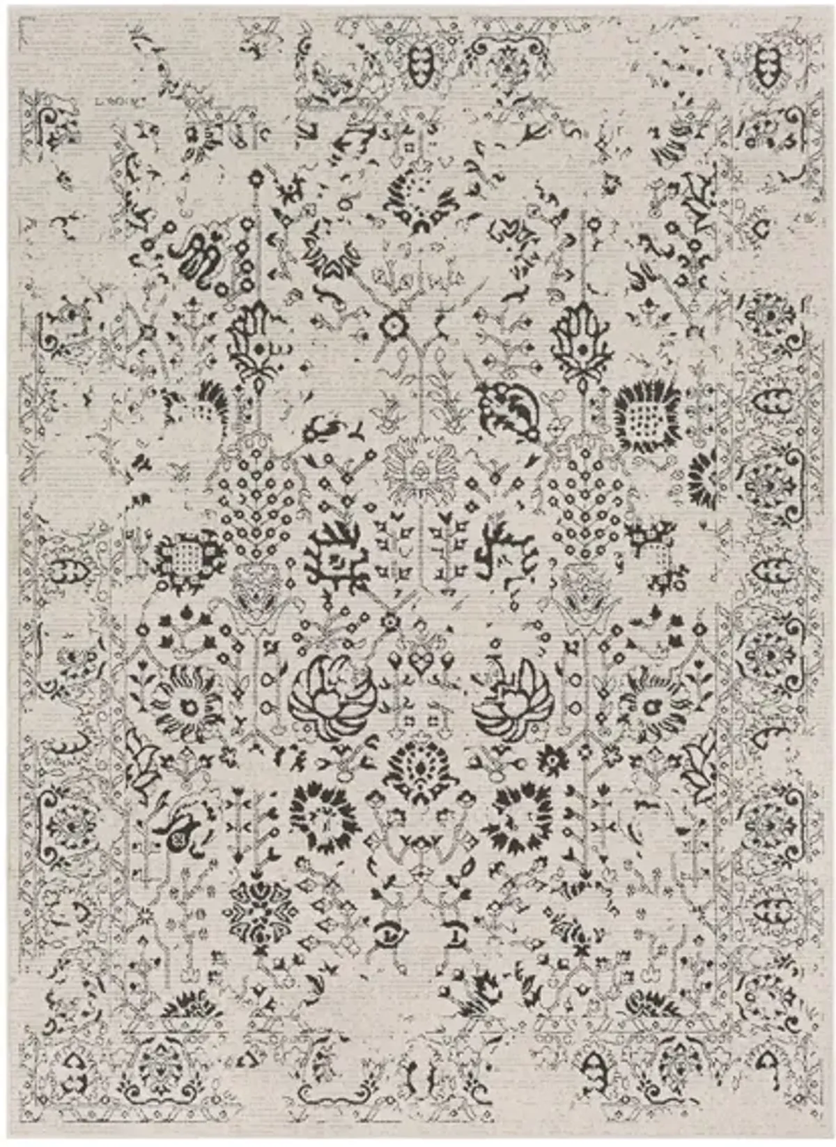 Bahar Area Rug in Charcoal, Taupe, Beige by Surya