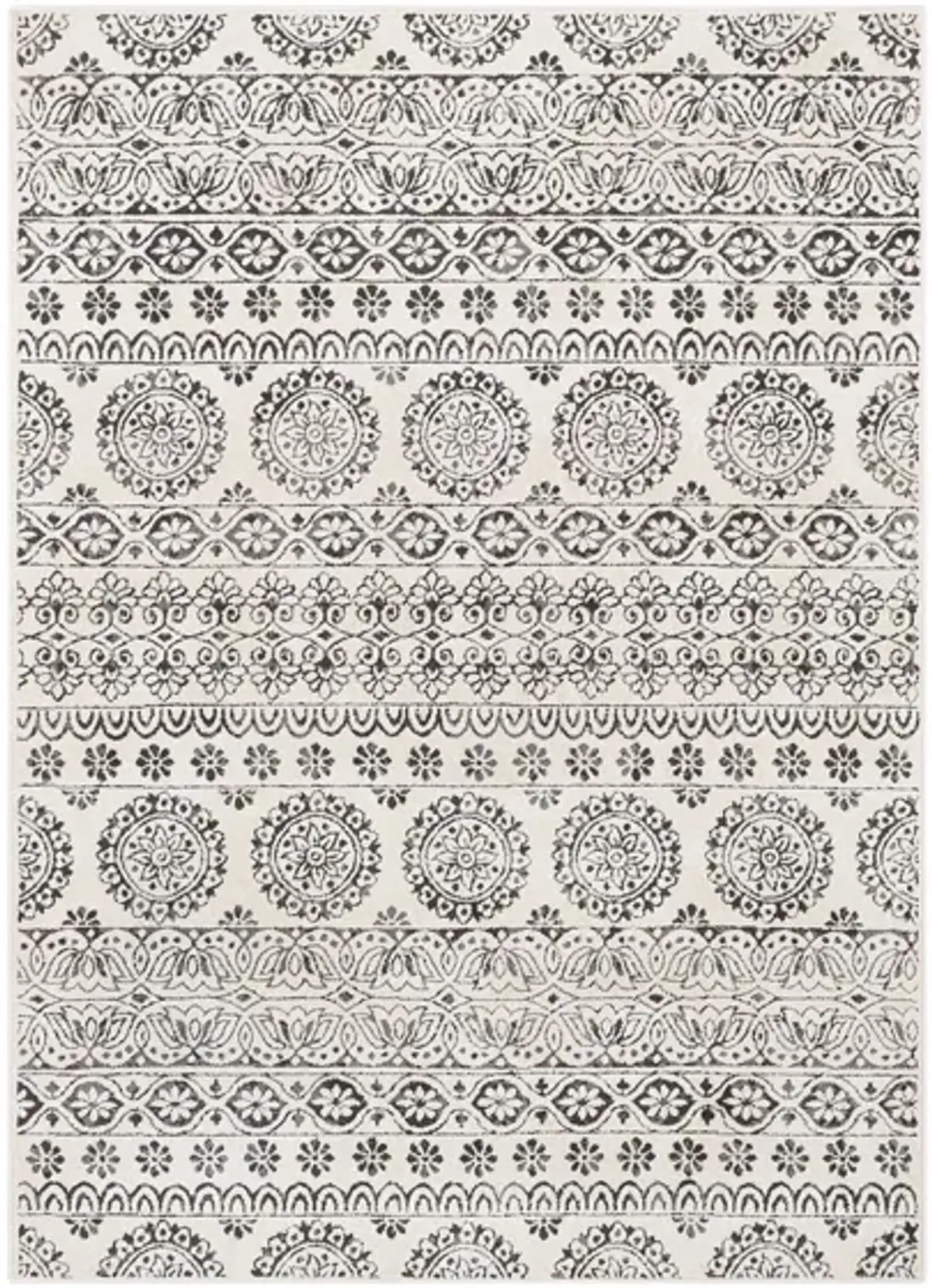 Bahar Area Rug in Charcoal, Beige, Medium Gray by Surya