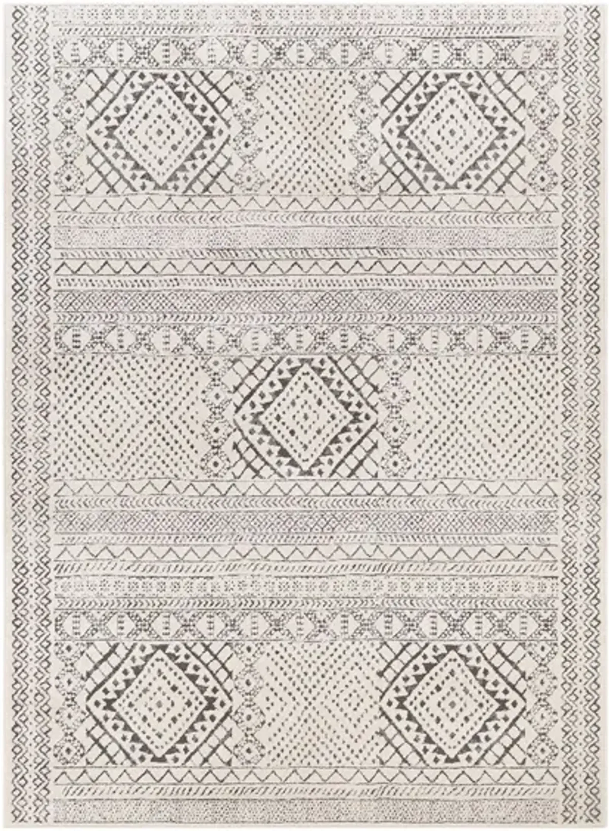 Bahar Area Rug in Charcoal, White, Gray by Surya