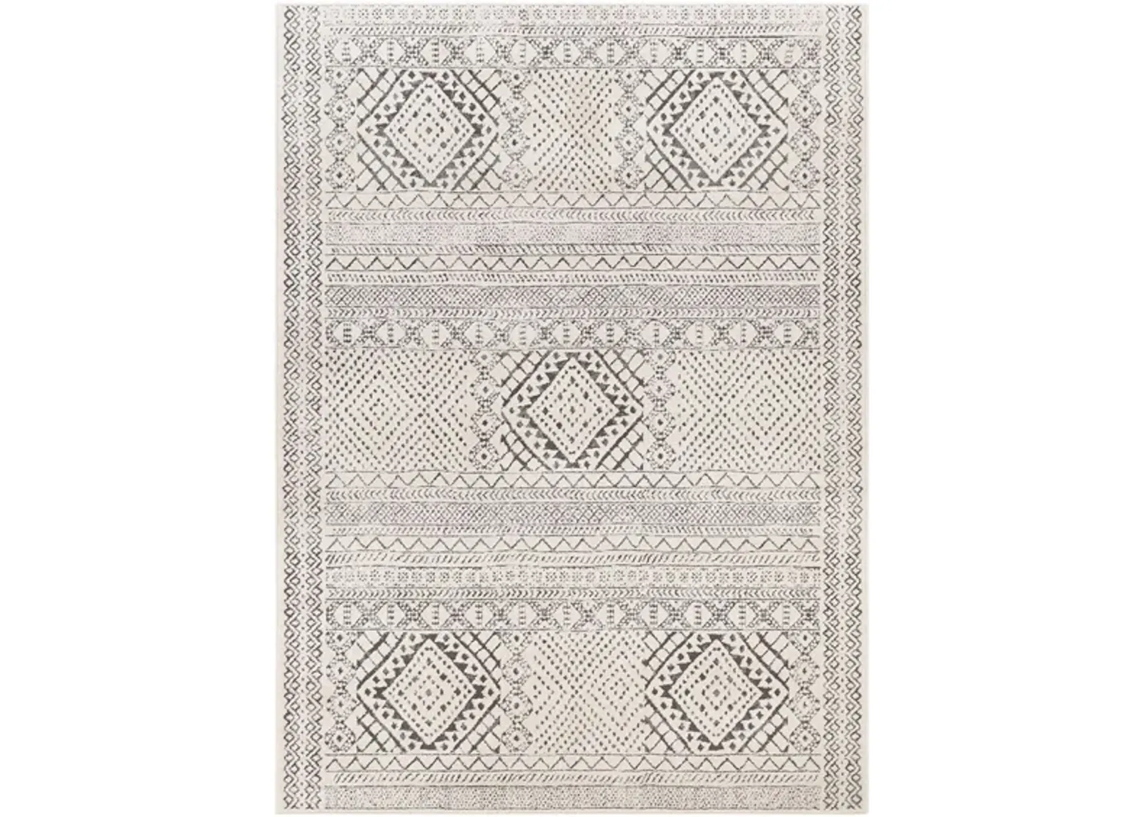 Bahar Area Rug in Charcoal, White, Gray by Surya