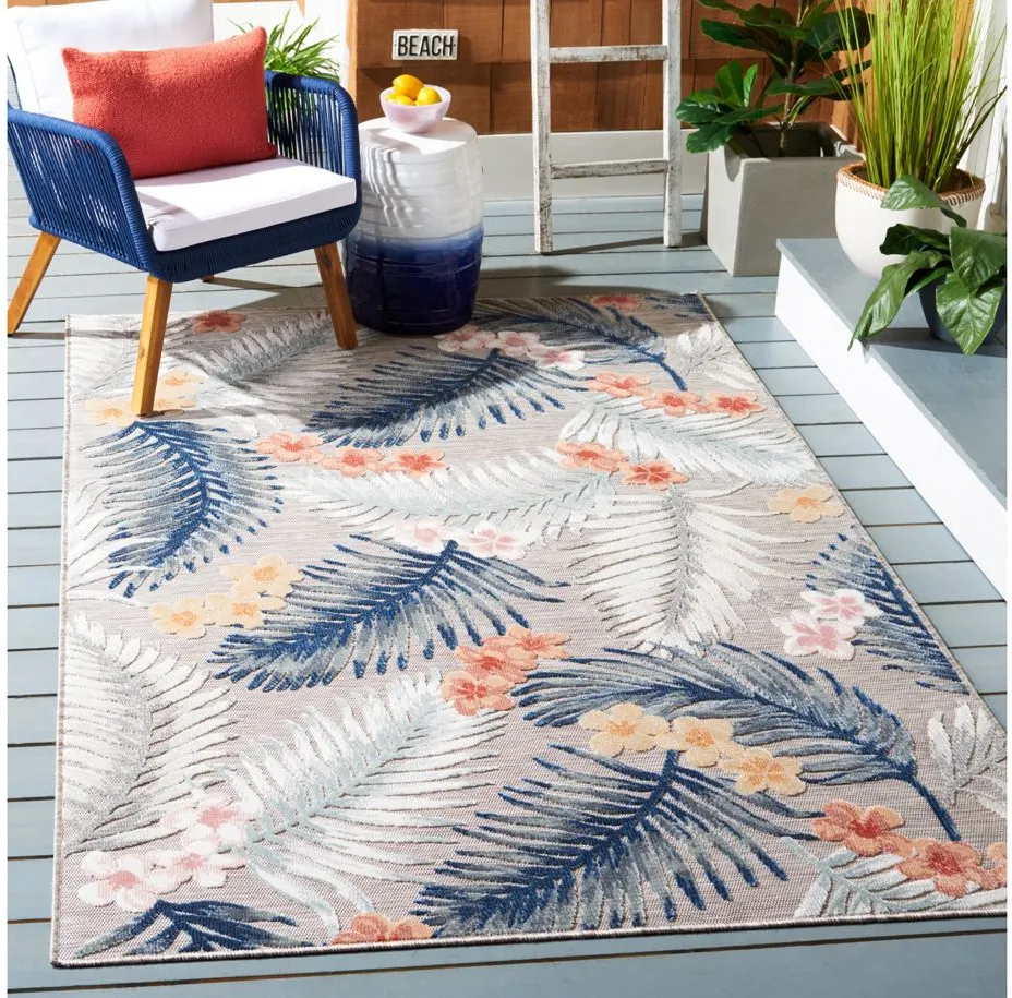 Cabana II Area Rug in Gray & Navy by Safavieh