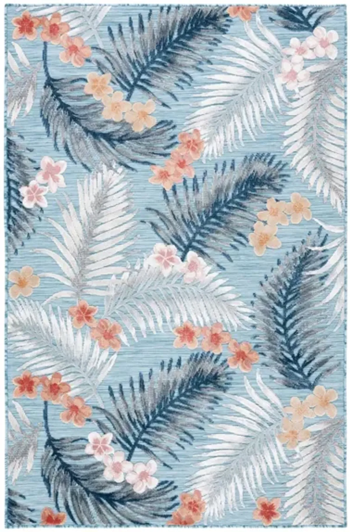 Cabana II Area Rug in Aqua & Ivory by Safavieh