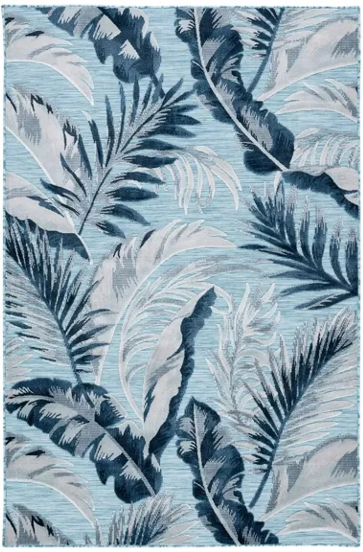 Cabana III Area Rug in Aqua & Navy by Safavieh