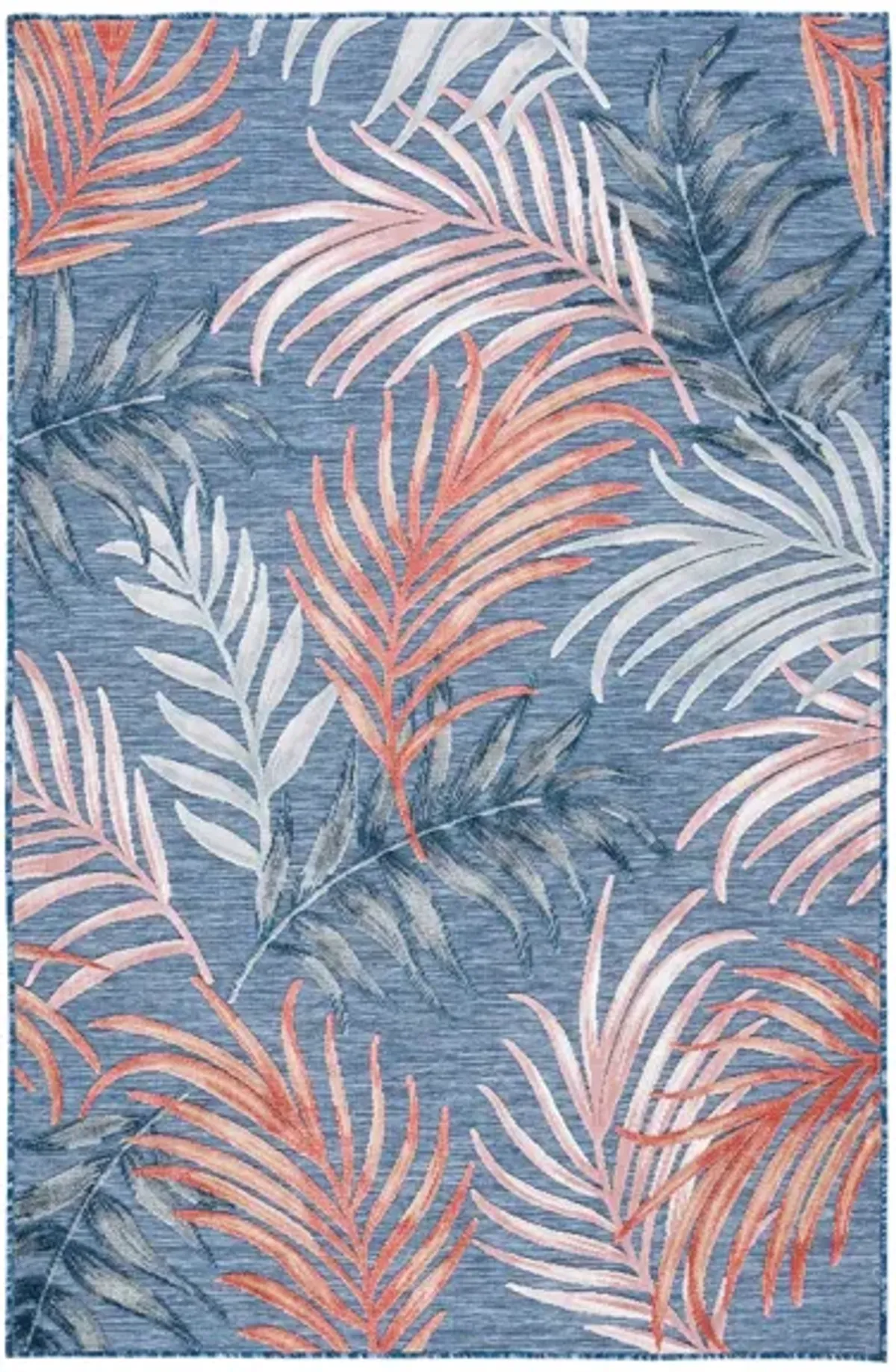 Cabana III Area Rug in Blue & Rust by Safavieh