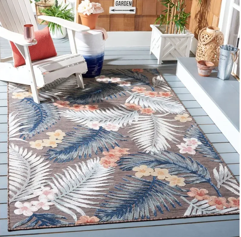 Cabana III Area Rug in Brown & Blue by Safavieh