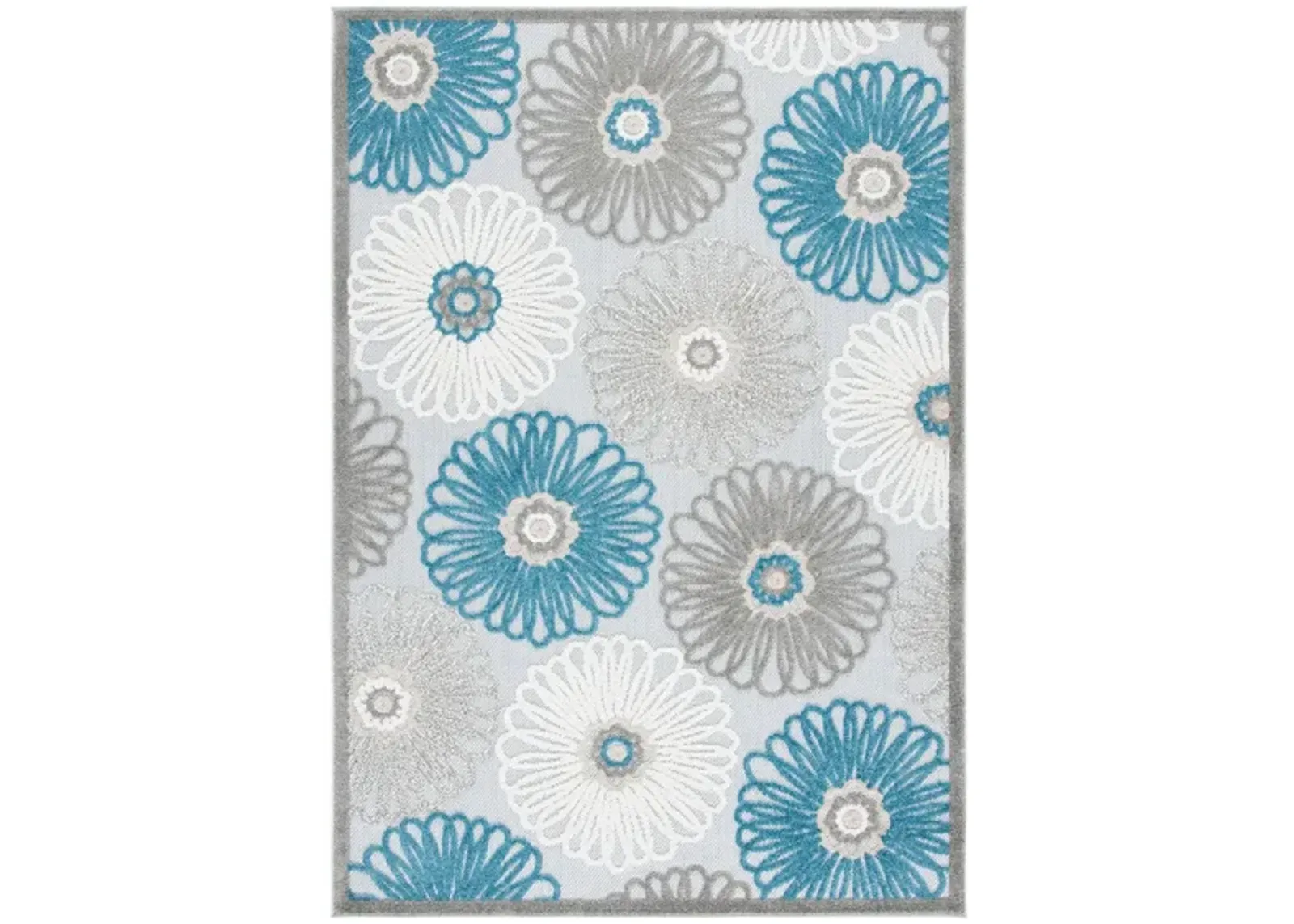 Cabana IV Area Rug in Beige & Blue by Safavieh