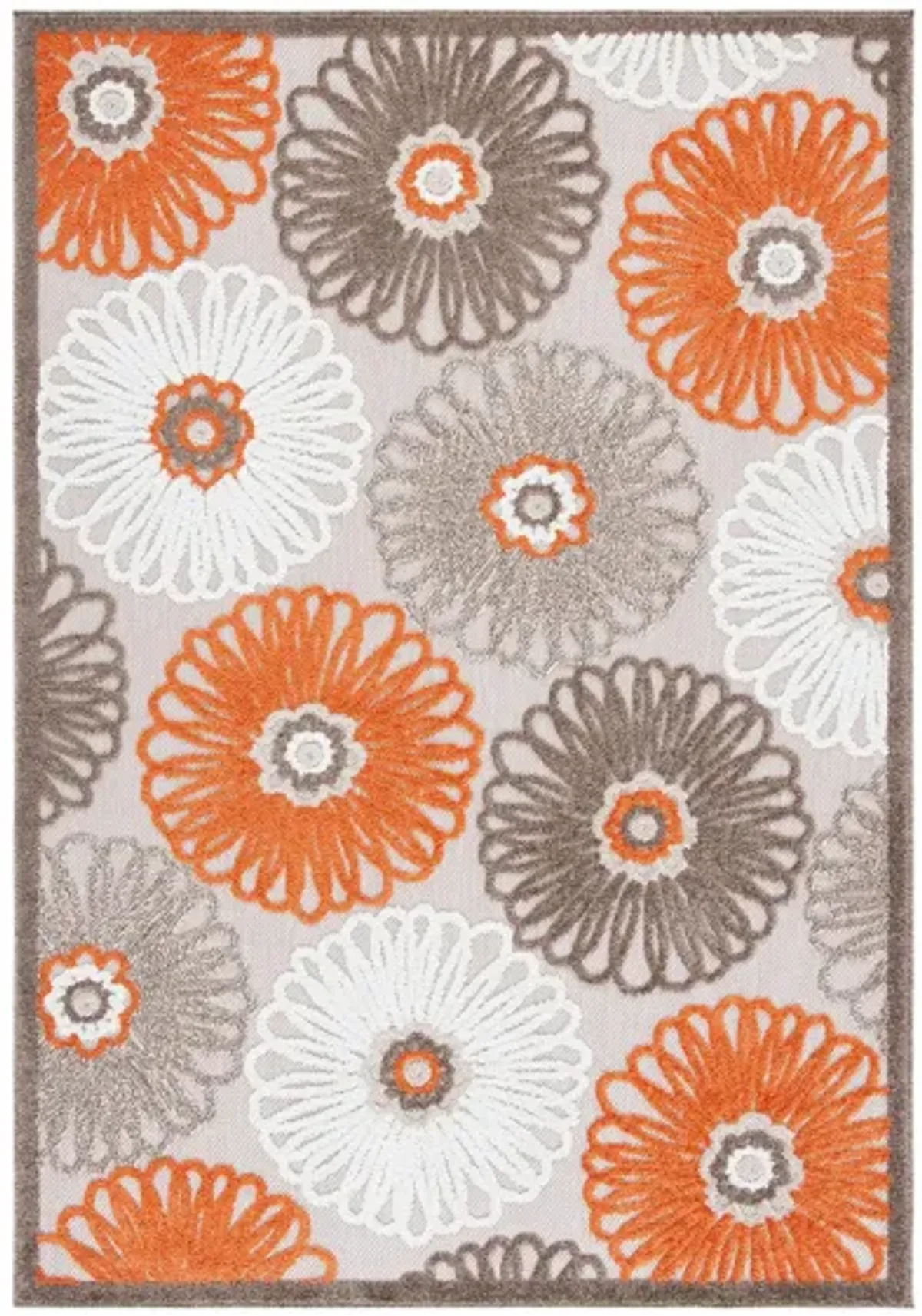 Cabana IV Area Rug in Beige & Orange by Safavieh