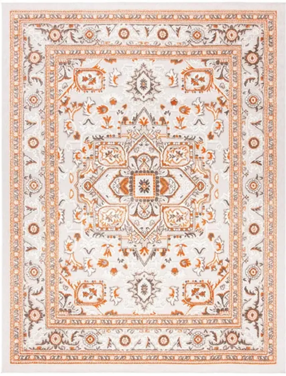 Cabana IV Area Rug in Beige & Orange by Safavieh