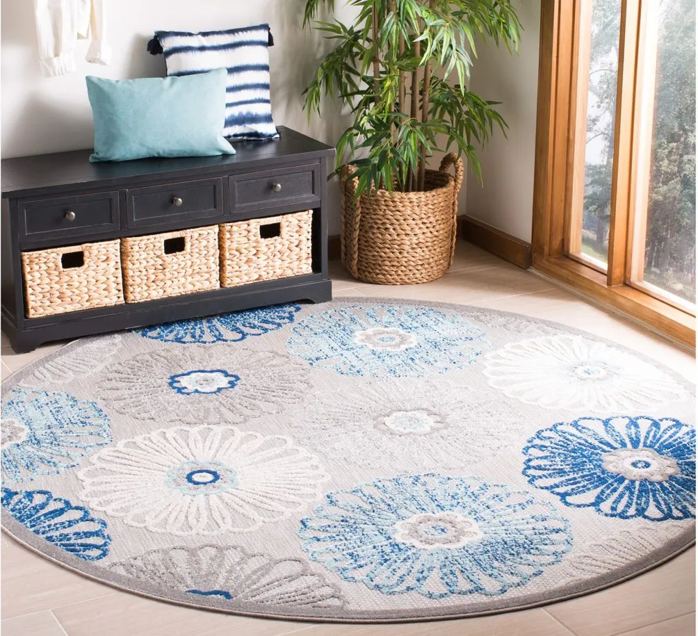 Cabana V Area Rug in Gray & Blue by Safavieh