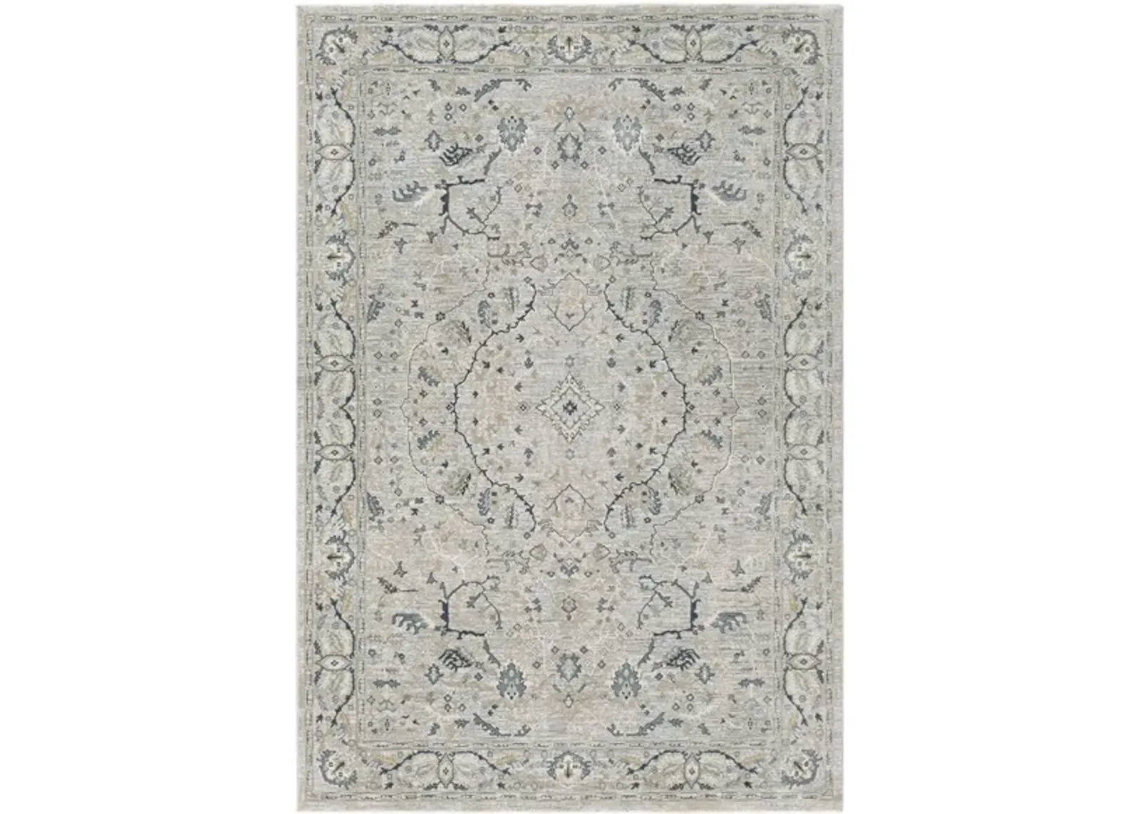 Glynn Seachan Area Rug in Green, Sage, Denim, Beige by Surya