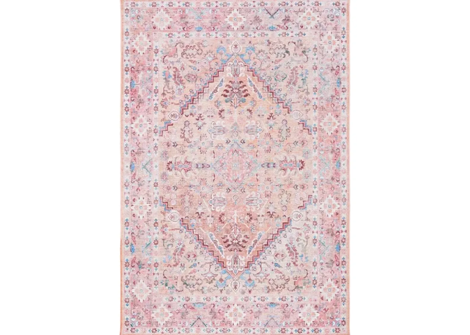 Serapi Area Rug in Beige & Pink by Safavieh