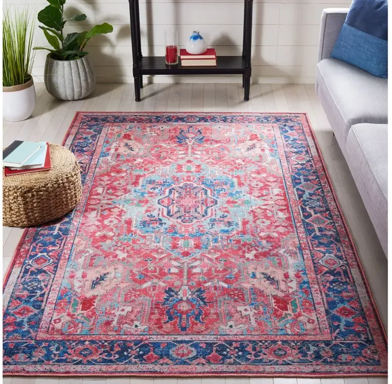 Serapi Area Rug in Navy & Red by Safavieh