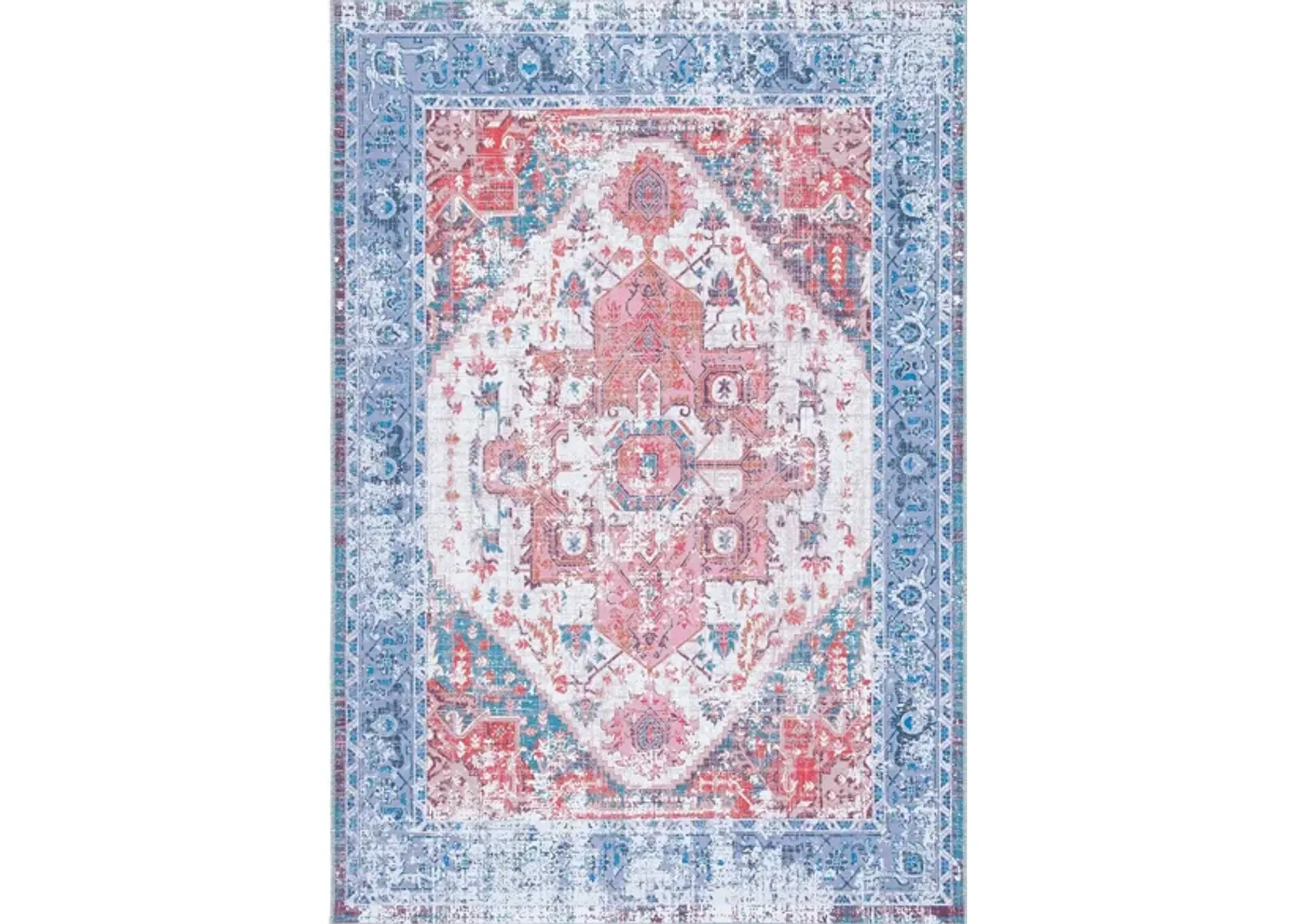 Serapi Area Rug in Rust & Blue by Safavieh