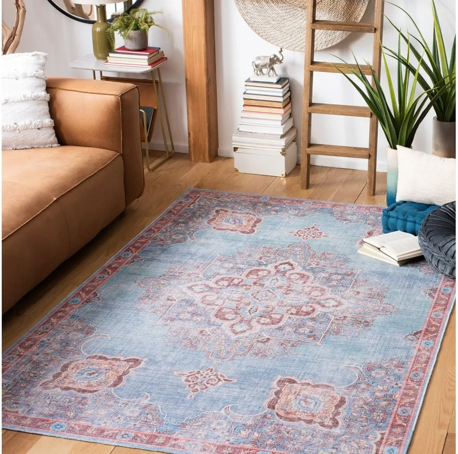 Serapi Area Rug in Blue & Brown by Safavieh