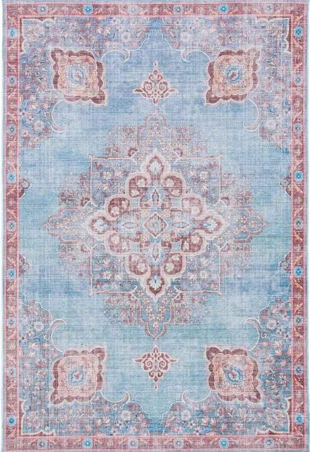 Serapi Area Rug in Blue & Brown by Safavieh