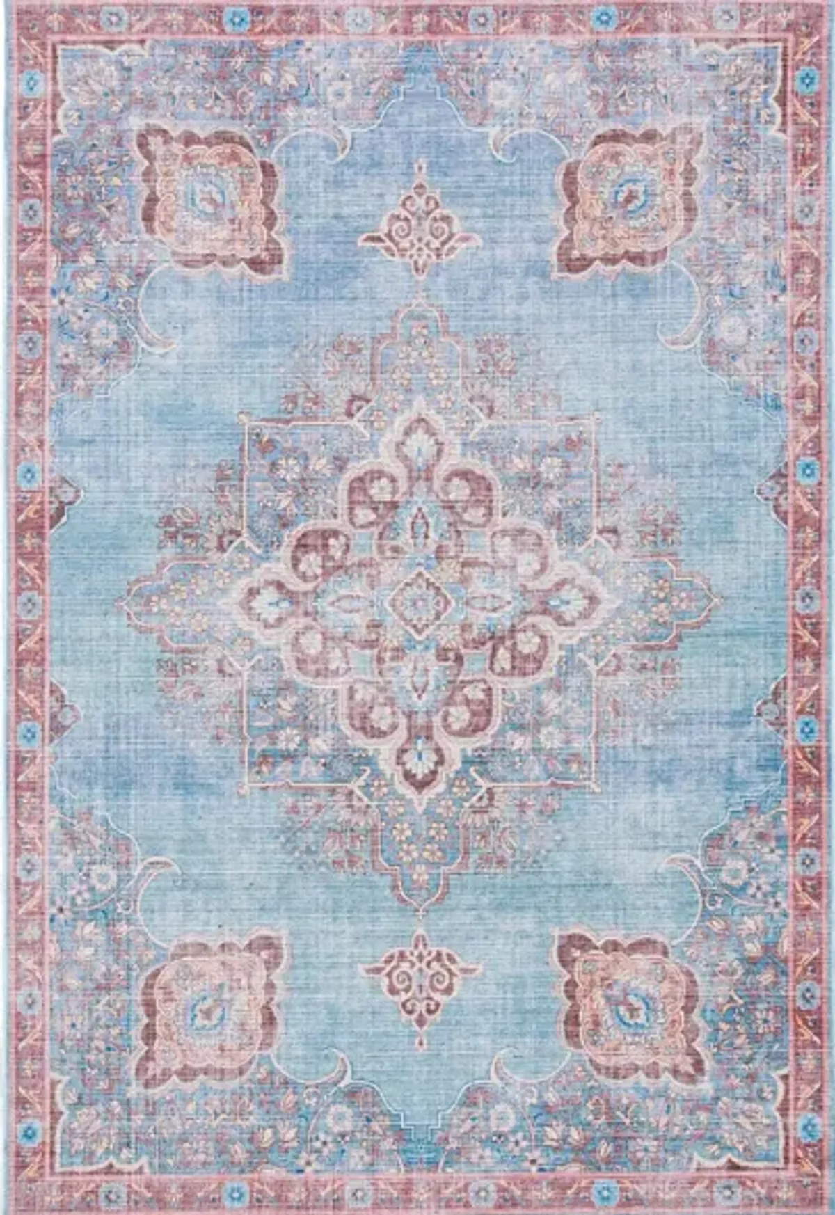 Serapi Area Rug in Blue & Brown by Safavieh