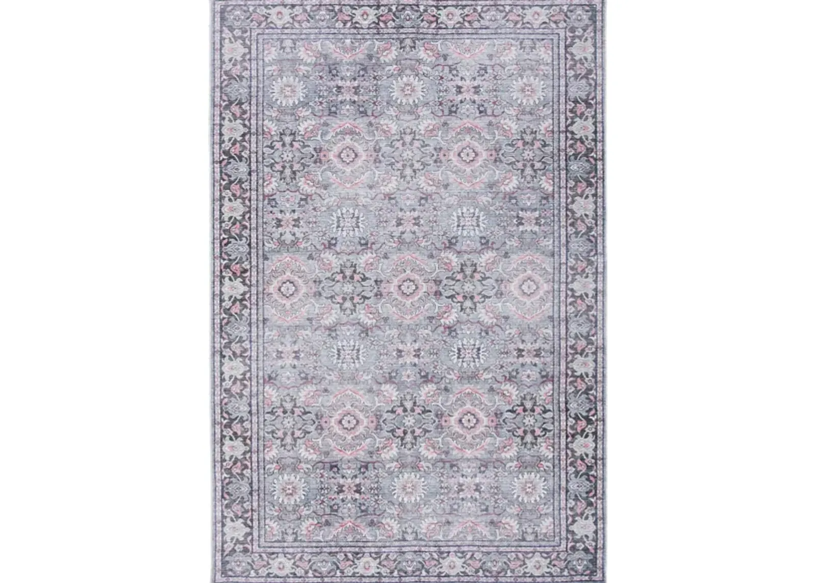 Serapi Area Rug in Gray & Pink by Safavieh