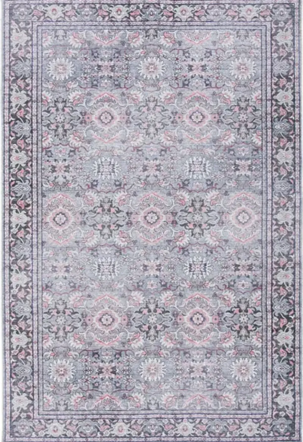 Serapi Area Rug in Gray & Pink by Safavieh