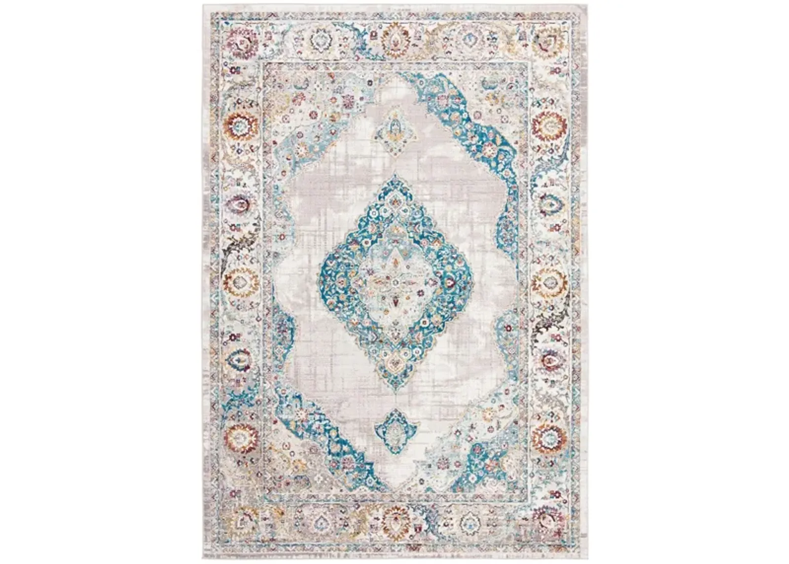 Aleesha Area Rug in Blue / Ivory by Safavieh