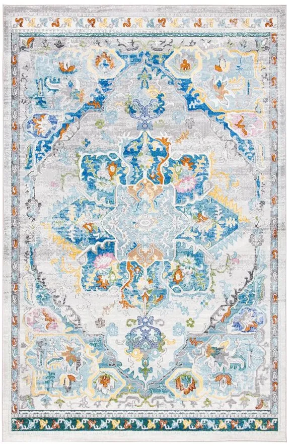 Arabell Area Rug in Gray / Blue by Safavieh