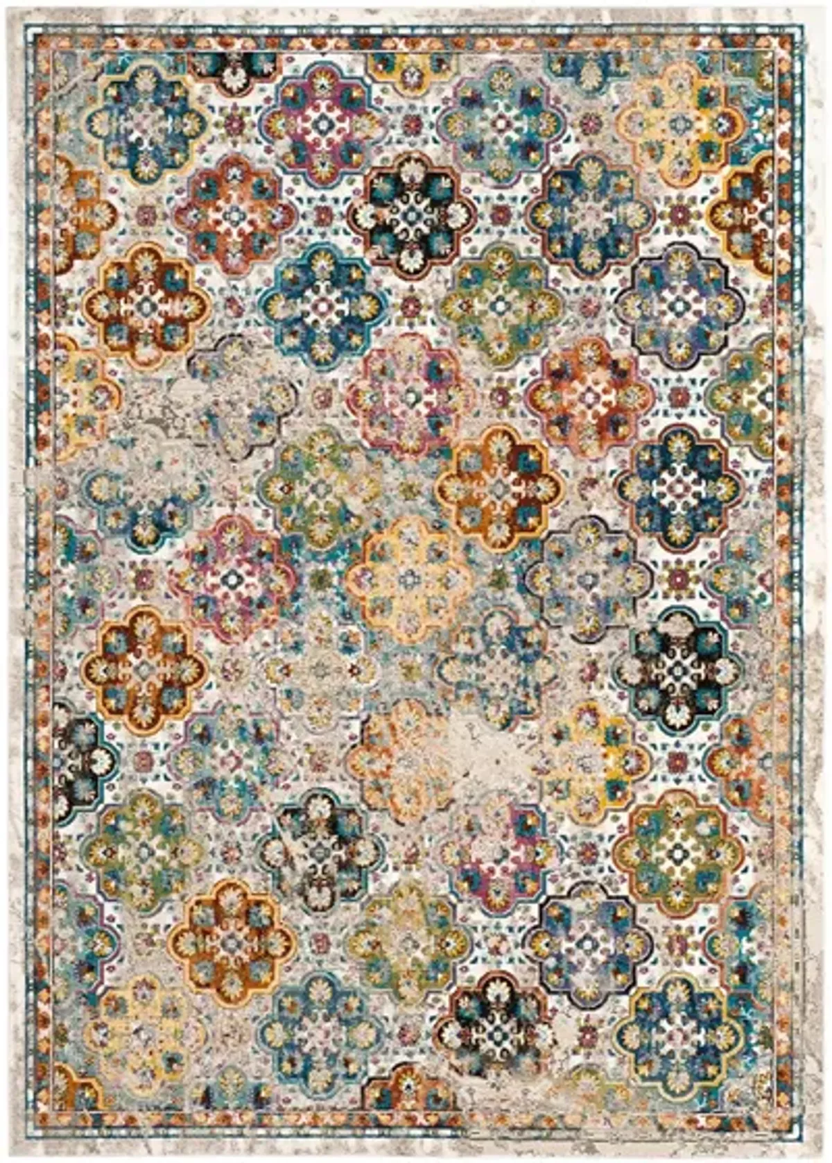 Aldene Area Rug in Beige / Multi by Safavieh