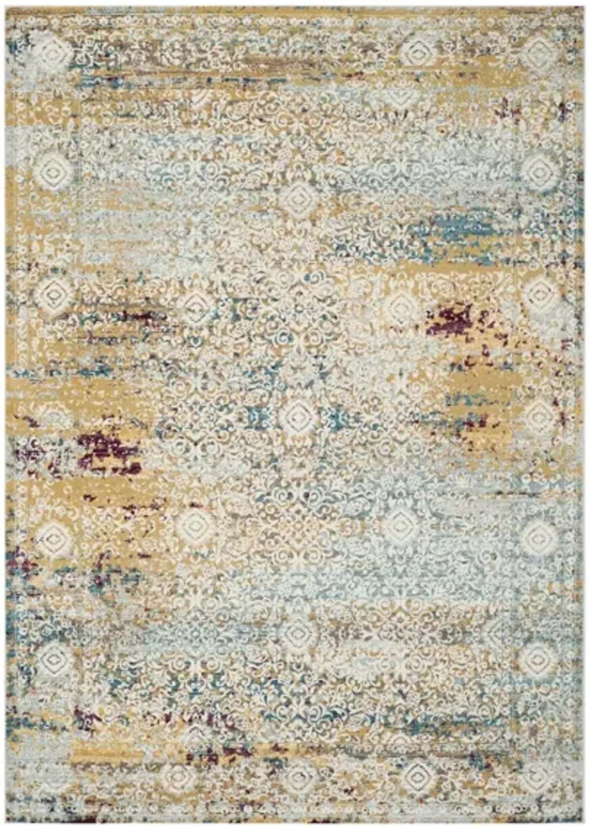 Alwine Area Rug in Yellow / Cream by Safavieh