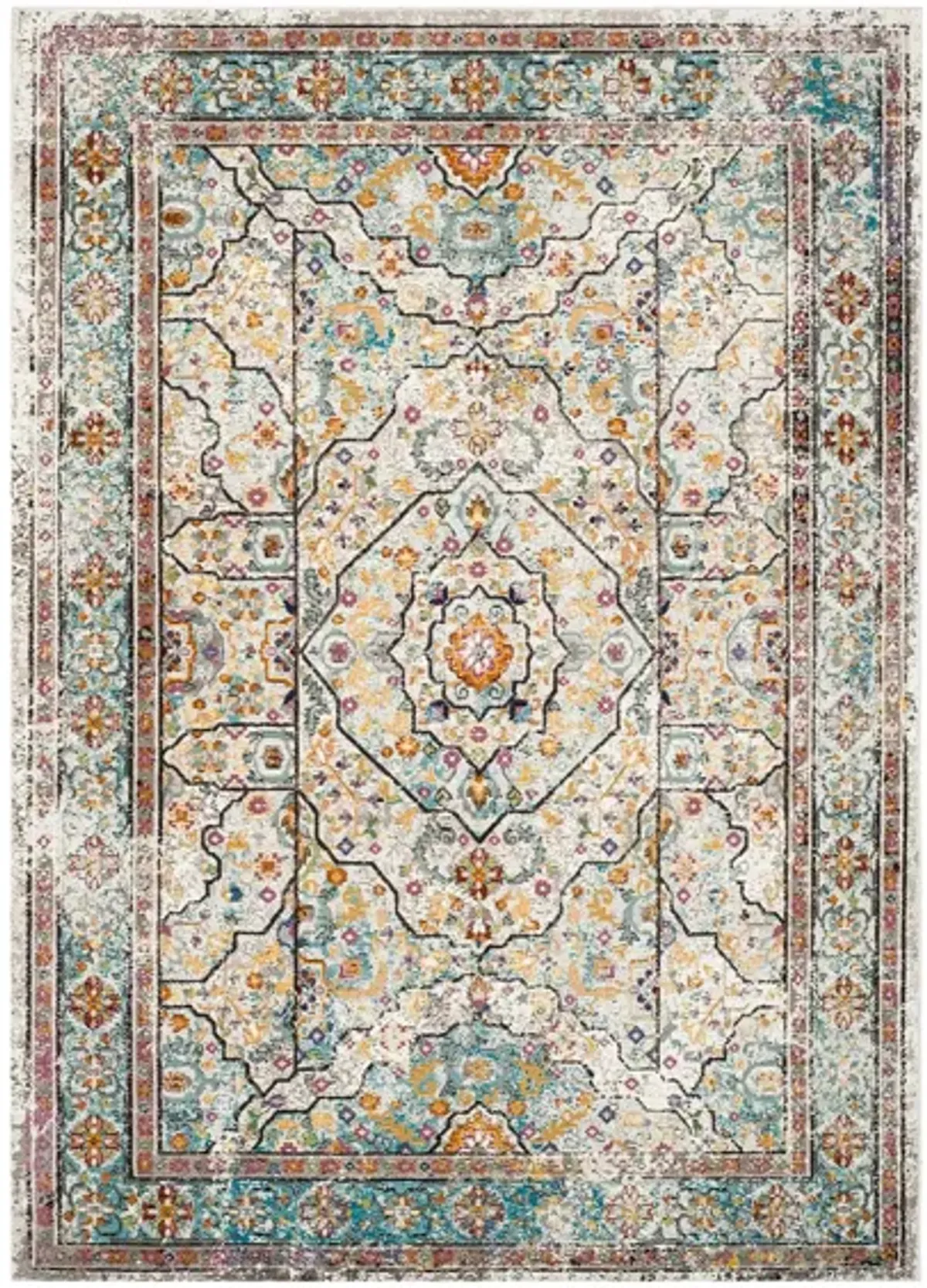 Amariah Area Rug in Cream / Blue by Safavieh