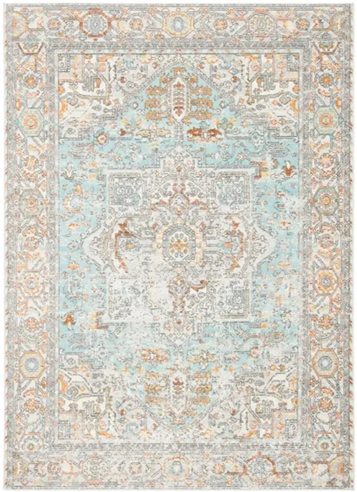 Adita Area Rug in Aqua / Beige by Safavieh