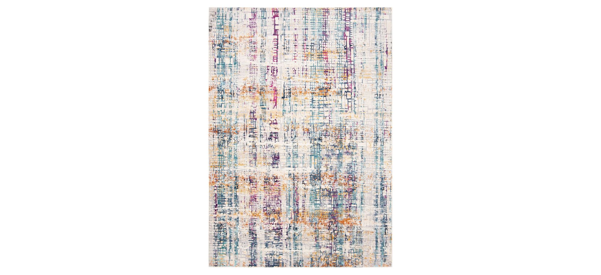 Ahnka Area Rug in Ivory / Turquoise by Safavieh