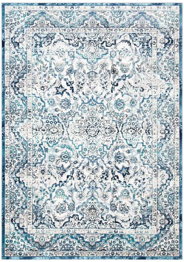 Ashna Area Rug in Ivory / Navy by Safavieh