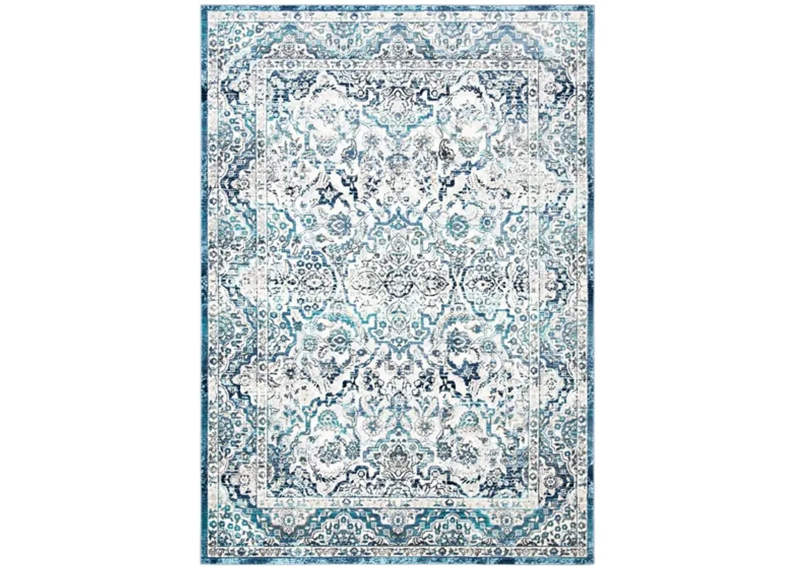 Ashna Area Rug in Ivory / Navy by Safavieh