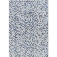 Eagean Area Rug in Bright Blue, Navy, Pale Blue, Ivory, Medium Gray by Surya