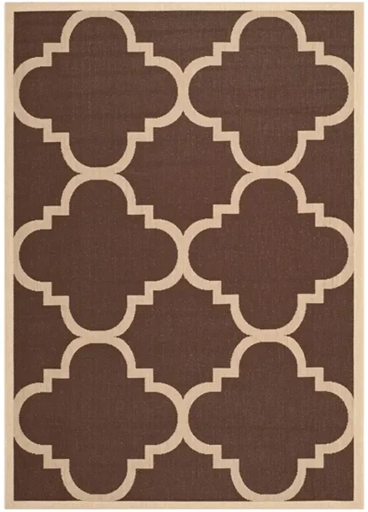 Courtyard Morocco Indoor/Outdoor Area Rug in Dark Brown by Safavieh