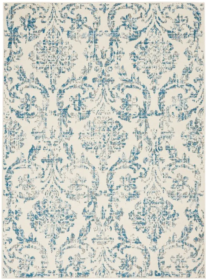 Jubilant Area Rug in Ivory/Blue by Nourison