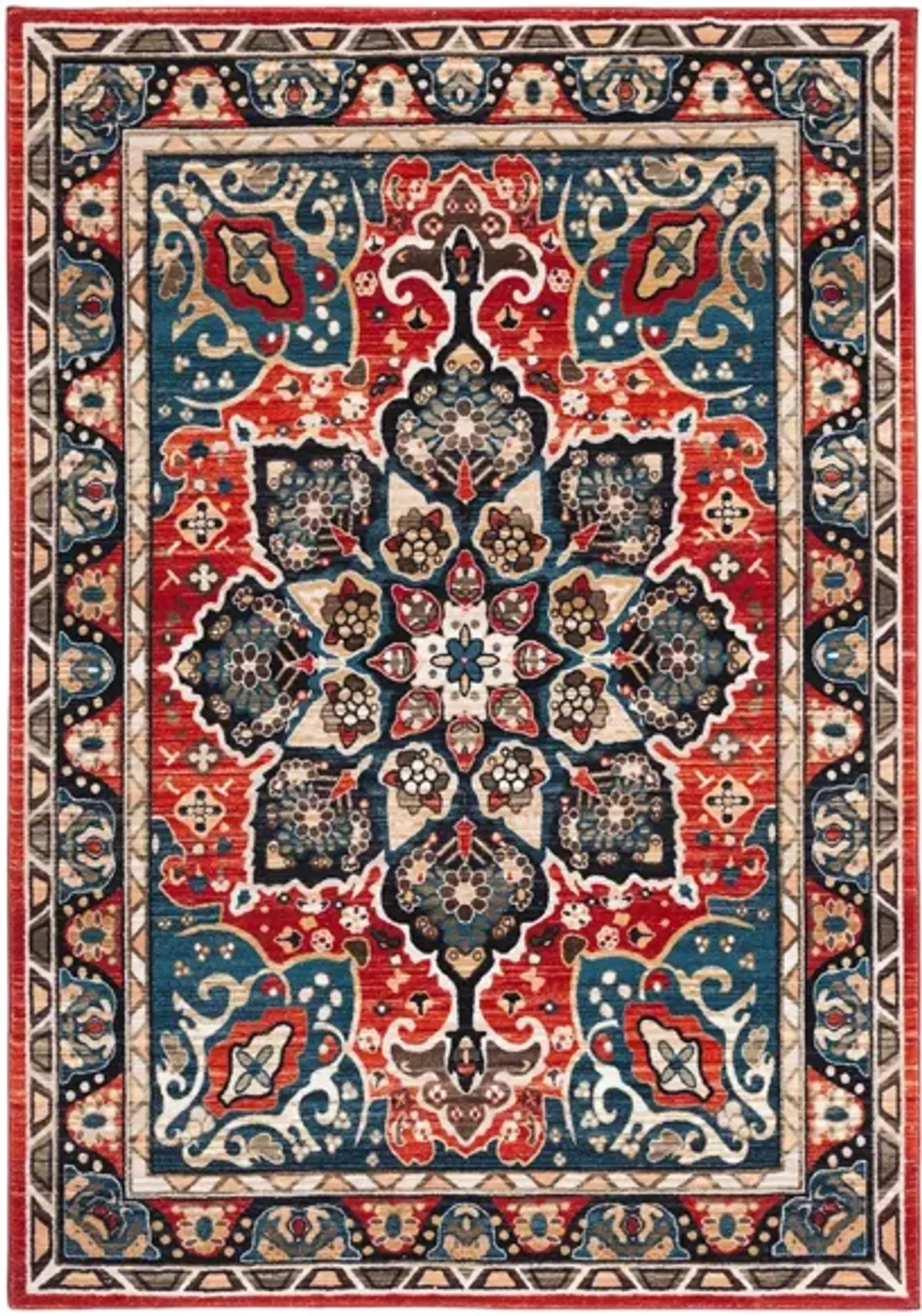 Retlyn Area Rug in Black/Red by Safavieh