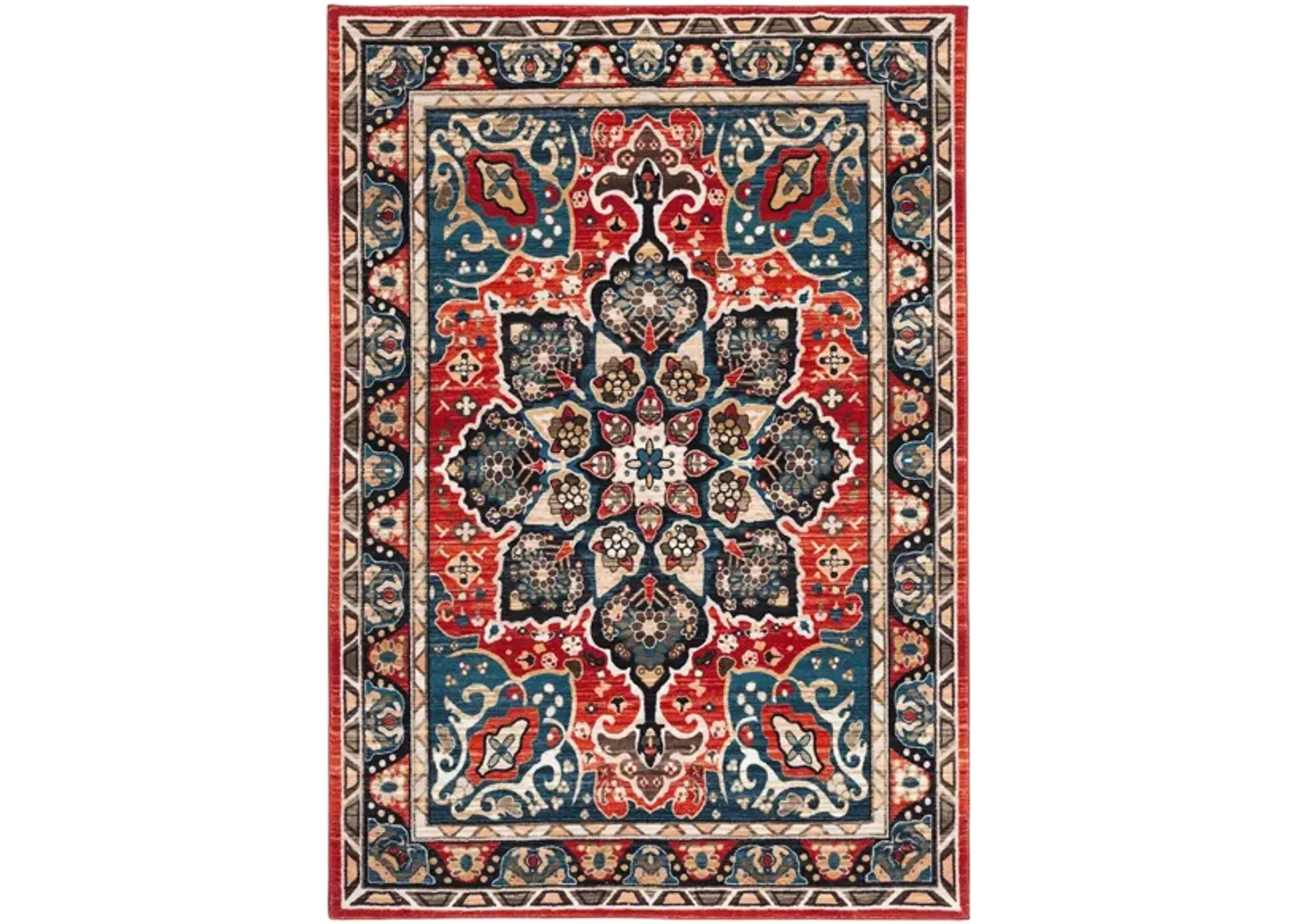 Retlyn Area Rug in Black/Red by Safavieh