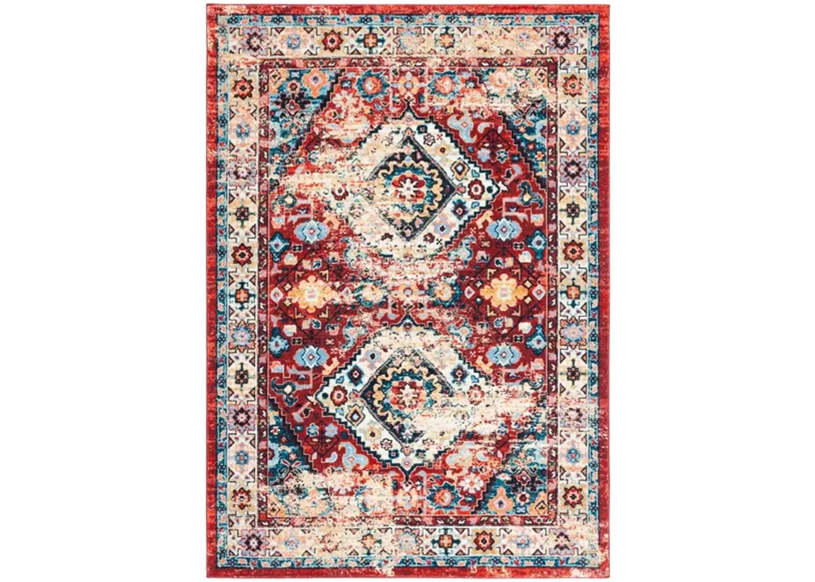 Reevah Area Rug in Red/Blue by Safavieh