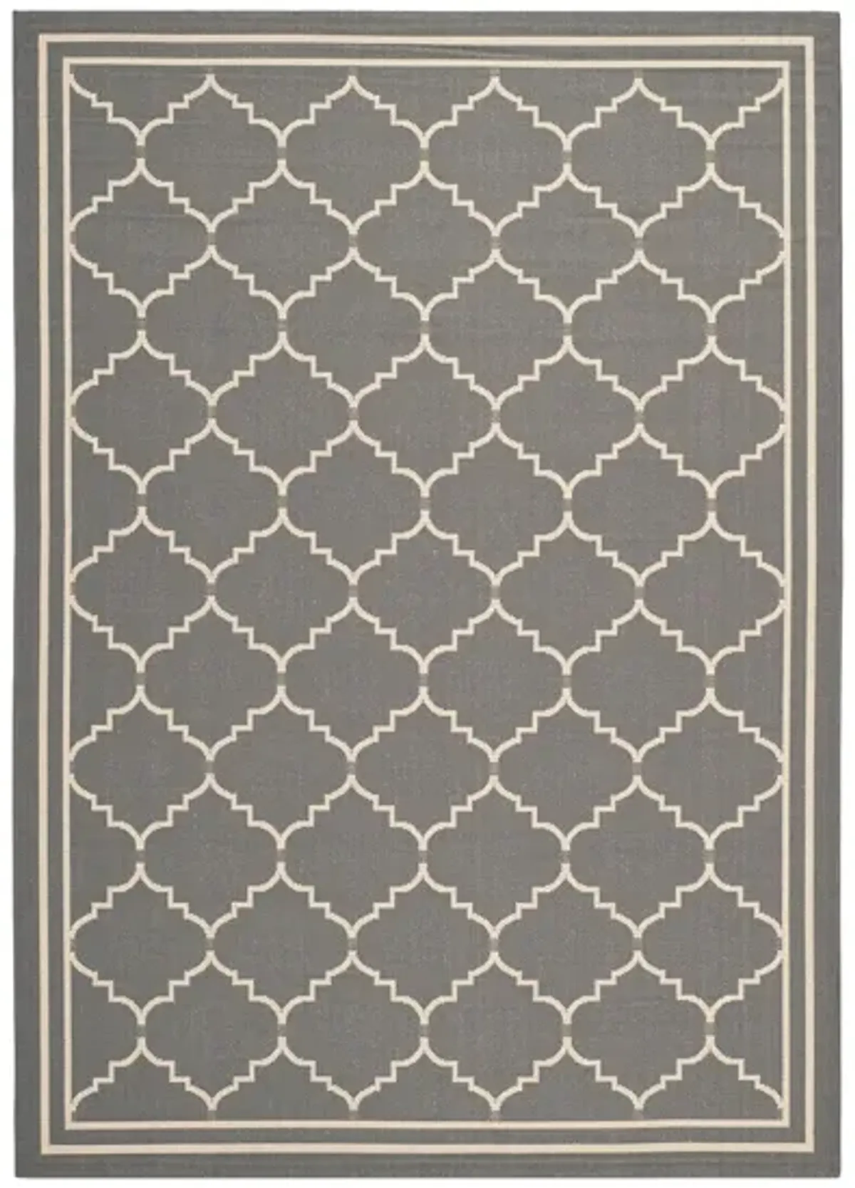 Courtyard Moroccan Indoor/Outdoor Area Rug in Gray & Beige by Safavieh