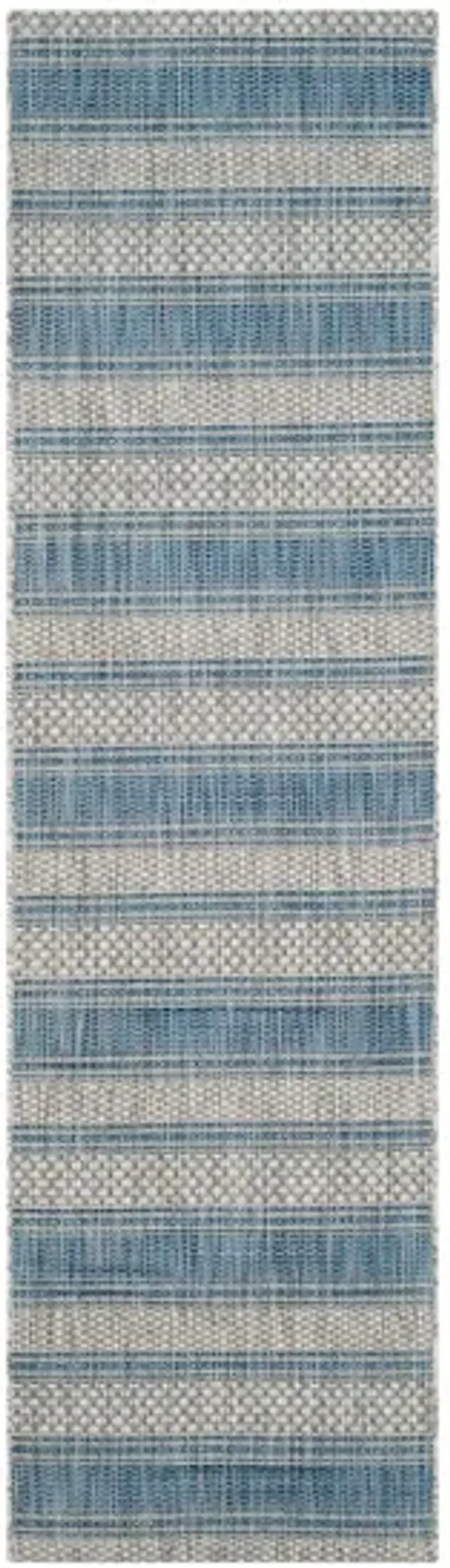 Courtyard Waves Indoor/Outdoor Runner Rug