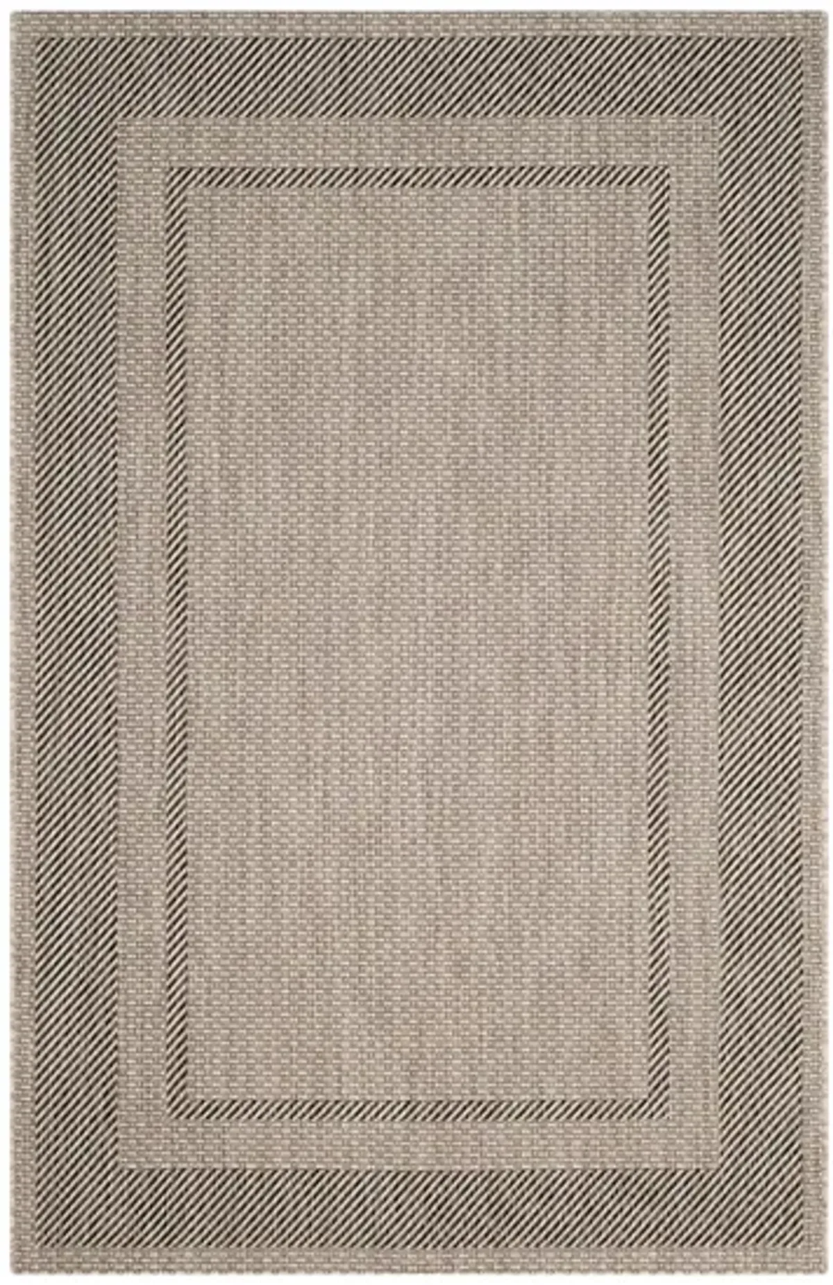 Courtyard Edging Indoor/Outdoor Area Rug in Beige & Black by Safavieh