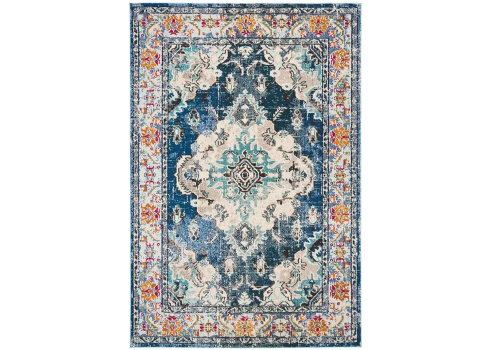 Monaco Area Rug in Navy/Light Blue by Safavieh